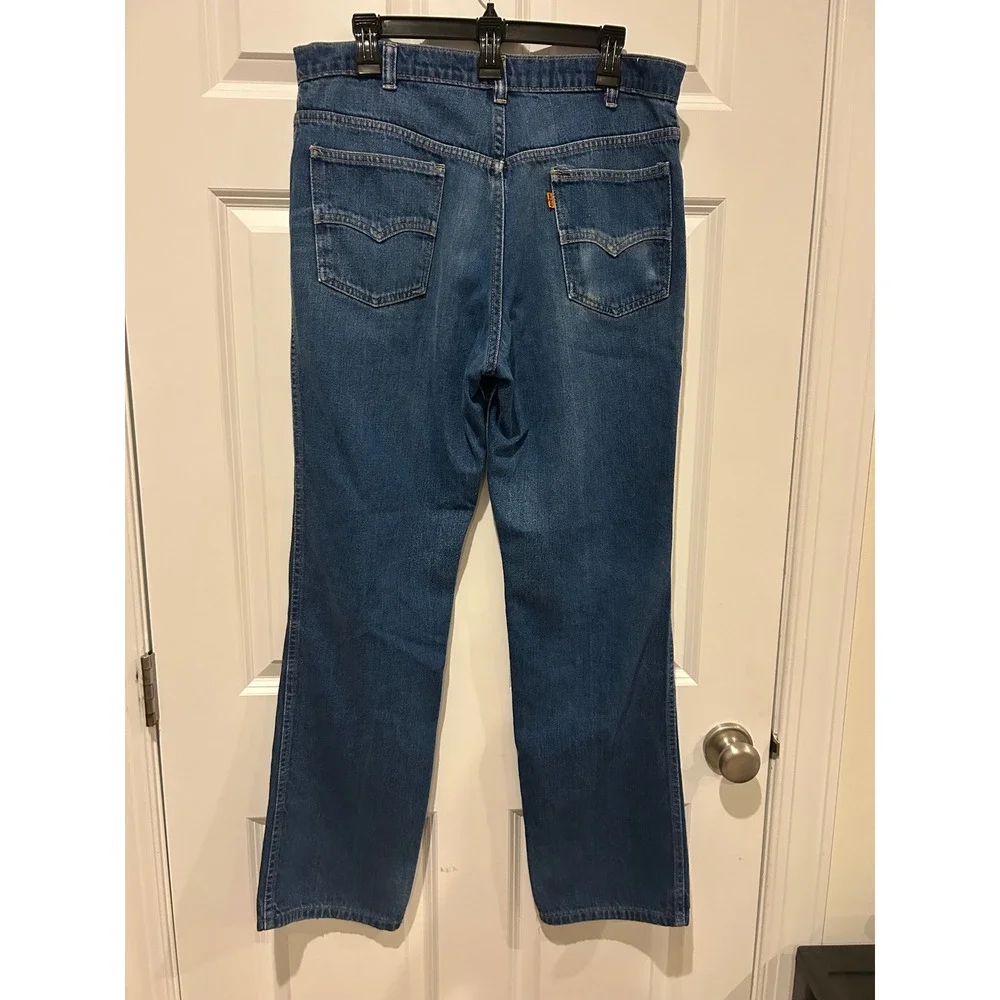Vintage Levi's 80s Straight Leg Orange Tab Jeans Men's 36x32 (Fits 34x31) EUC